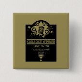 Karaokewinnaar Vierkante Button 5,1 Cm (Voorkant)