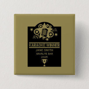 Karaokewinnaar Vierkante Button 5,1 Cm
