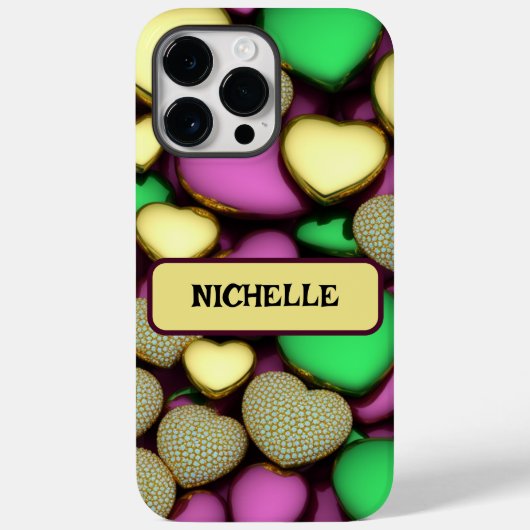 Karat Gold Hearts Case-Mate iPhone Case (Achterkant)