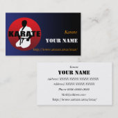 KARATE 01 VISITEKAARTJE (Voorkant / Achterkant)