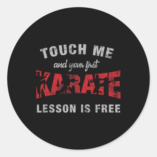 Karate 3 ronde sticker (Voorkant)