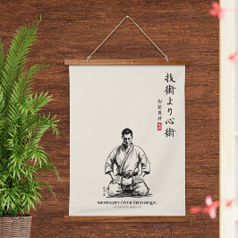 Karate 5th Precept - Mentality Over Technique Hangend Wandkleed