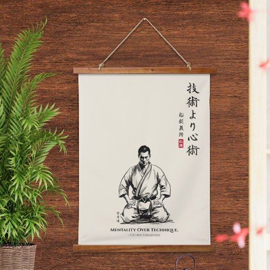 Karate 5th Precept - Mentality Over Technique Hangend Wandkleed