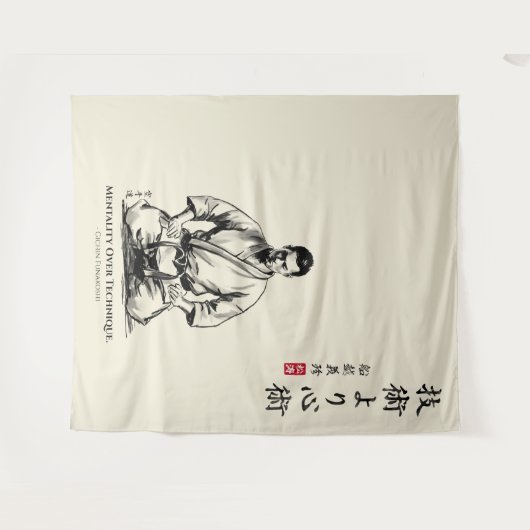 Karate 5th Precept - Mentality Over Technique Wandkleed (Voorkant (horizontaal))