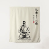 Karate 5th Precept  - Mentality Over Technique Wandkleed (Voorkant)