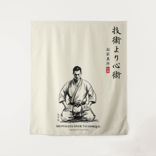 Karate 5th Precept - Mentality Over Technique Wandkleed (Voorkant)