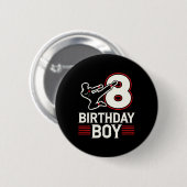 Karate 8 Verjaardag Jongen Ronde Button 5,7 Cm (Voorkant /achterkant)
