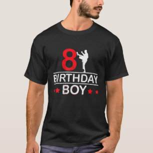 Karate 8th Birthday Boy Taekwondo Lover 8 jaar el T-shirt