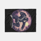 Karate Aap Natuur Maan Mma Kickboksen Aap Liefhebb Fleece Deken (Voorkant (Horizontaal))