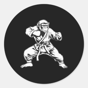 Karate Aap Taekwondo Kickboksen Mma Judo Aap Ronde Sticker
