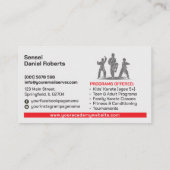 Karate Academie - Torii poort, Zon en Kanji Visitekaartje (Achterkant)