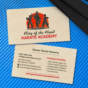 Karate Academie - Volwassen en jonge karateka Visitekaartje