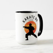 Karate Afbeelding aangepast Modern Trendy Black Mok (Voorkant rechts)