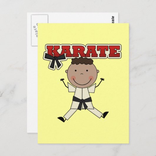 KARATE - Afrikaanse American Boy Tshirts en Gifts Briefkaart (Voorkant / Achterkant)