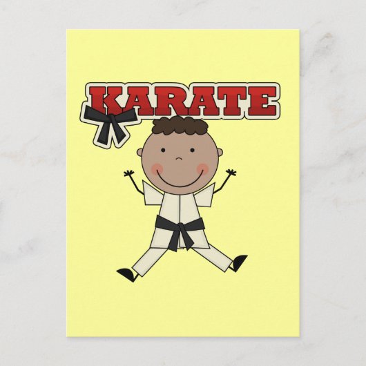 KARATE - Afrikaanse American Boy Tshirts en Gifts Briefkaart (Voorkant)