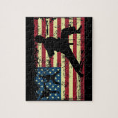 Karate American Flag Martial Arts Legpuzzel (Verticaal)