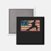 Karate American Flag Martial Arts Magneet (Voorkant / Achterkant)
