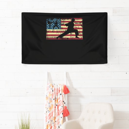 Karate American Flag Martial Arts Spandoek (Insitu)