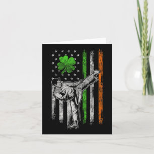 Karate Amerikaanse Ierse Vlag St. Patrick's Dag Sh Kaart