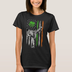 Karate Amerikaanse Ierse vlag St Patrick's Day Sha T-shirt