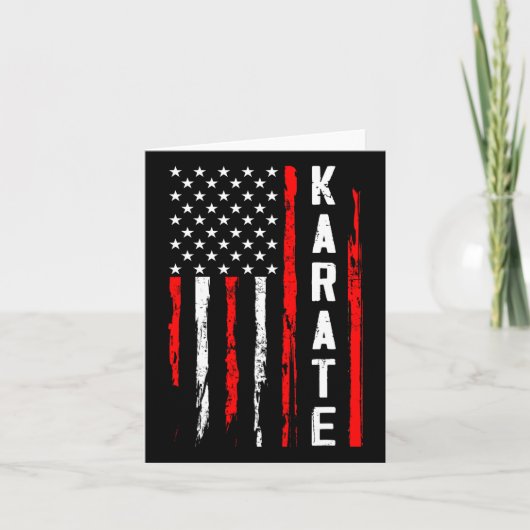 Karate Amerikaanse vlag Kaart (Voorkant)