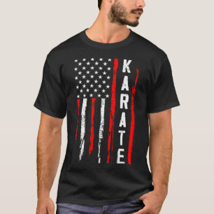 Karate Amerikaanse vlag T-shirt