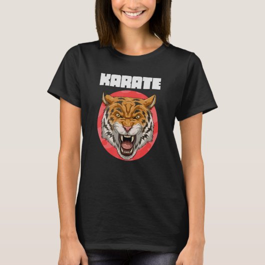 Karate Angry Tiger T-shirt (Voorkant)