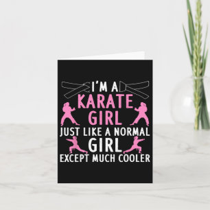 Karate Art voor meisjes Karate Black Belt Marti Kaart