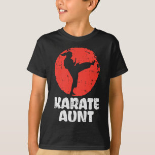 Karate Aunt Ponytail Kick Japanse martial Arts Wo T-shirt