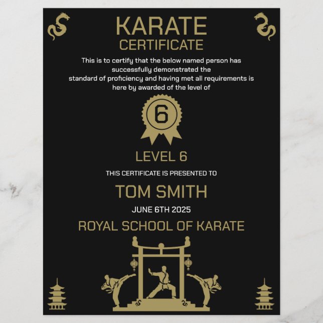 Karate Award (Voorkant)