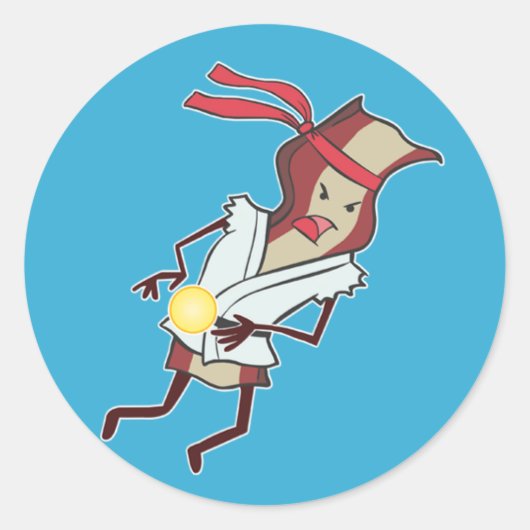Karate Bacon Sticker (Voorkant)
