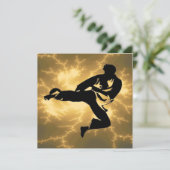 Karate BDay Party Kaart (Staand voorkant)