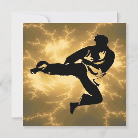 Karate BDay Party Kaart (Voorkant)