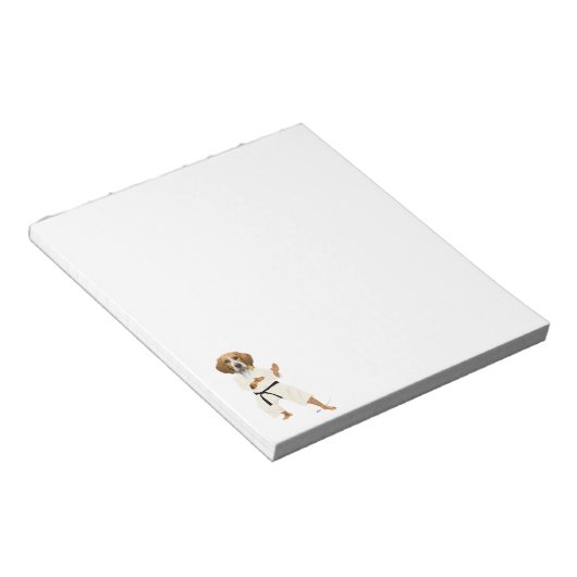 Karate Beagle Notitieblok (Schuin)