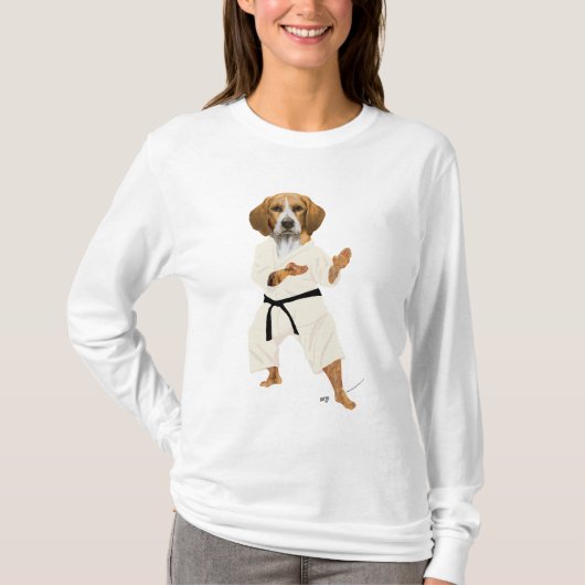 Karate Beagle T-shirt (Voorkant)