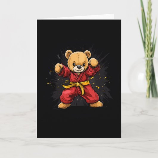 Karate Bear With Power And Precision For Kids  Kaart (Voorkant)