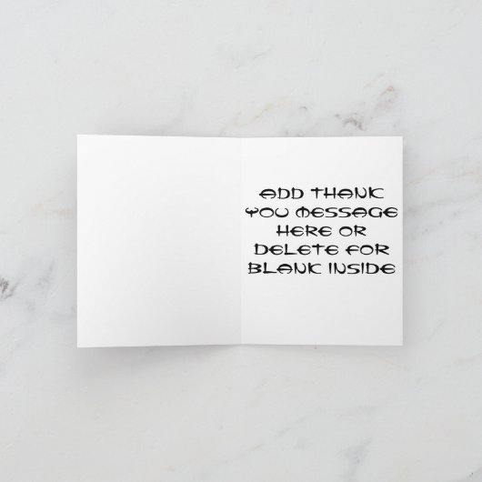 Karate Bedankt Opmerking Kaart (Binnen)