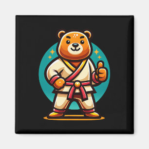 Karate Beer Perfect Pose duimen omhoog Magneet