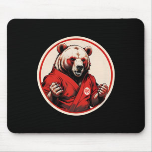 Karate Beer Pluche - Martial Arts Geïnspireerd Red Muismat