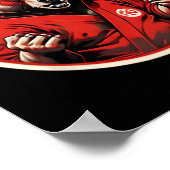 Karate Beer Pluche - Martial Arts Geïnspireerd Red Poster (Hoek)