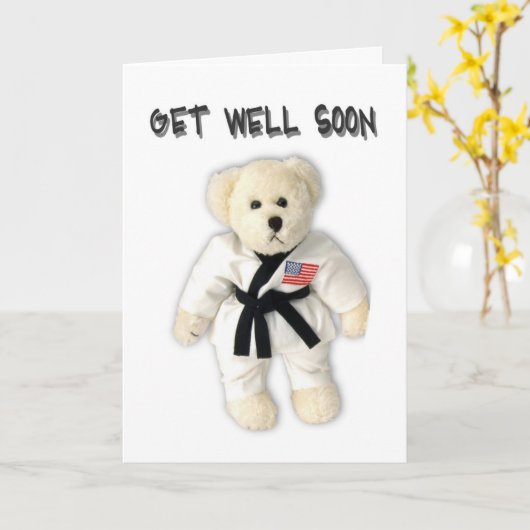 Karate Beer wordt snel beter Kaart (Gele Bloem)