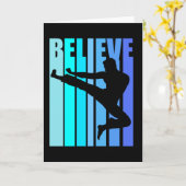 Karate Believe Birthday Black Belt Kung Fu Martial Kaart (Gele Bloem)