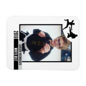 Karate Belt Achievement Flexibele Fotomagneet Magneet (Horizontaal)