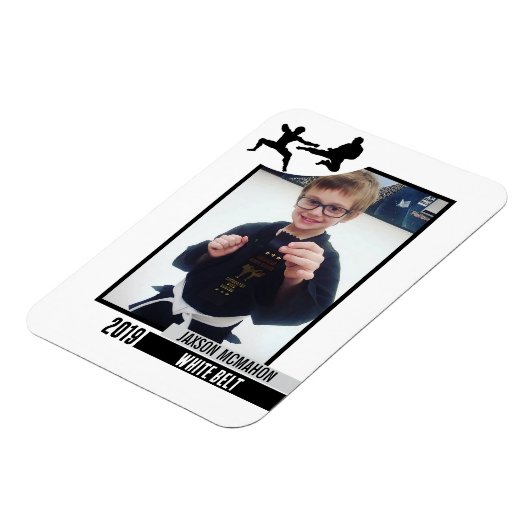 Karate Belt Achievement Flexibele Fotomagneet Magneet (Linkerzijde)