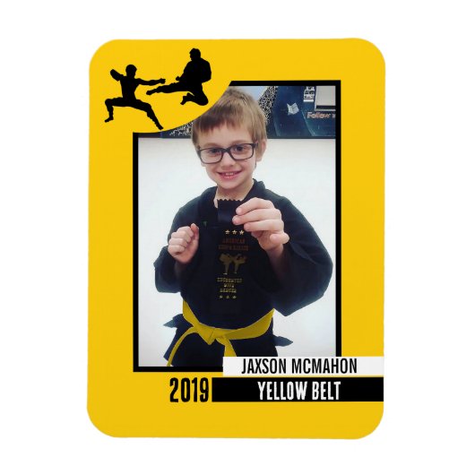 Karate Belt Achievement Flexibele Fotomagneet Magneet (Verticaal)
