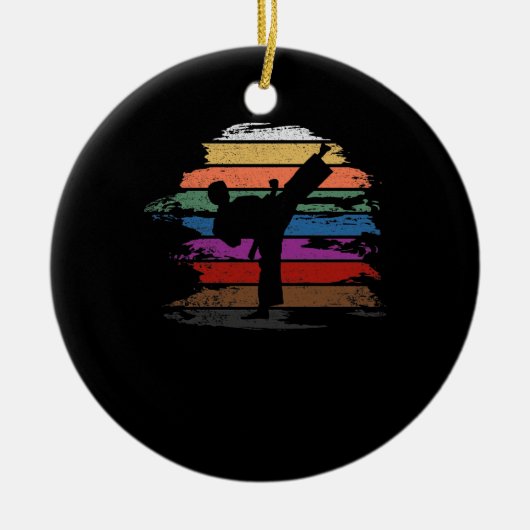 Karate Belt Colors Keramisch Ornament (Voorkant)