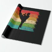 Karate Belt Colors Silhouette Cadeaupapier (Uitgerold)