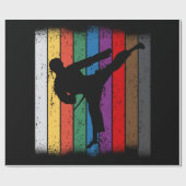 Karate Belt Colors Silhouette Cadeaupapier (Vlak)