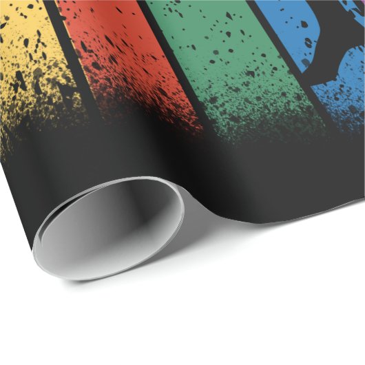 Karate Belt Colors Silhouette Cadeaupapier (Rol Hoek)