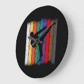 Karate Belt Colors Silhouette Grote Klok (Hoek)